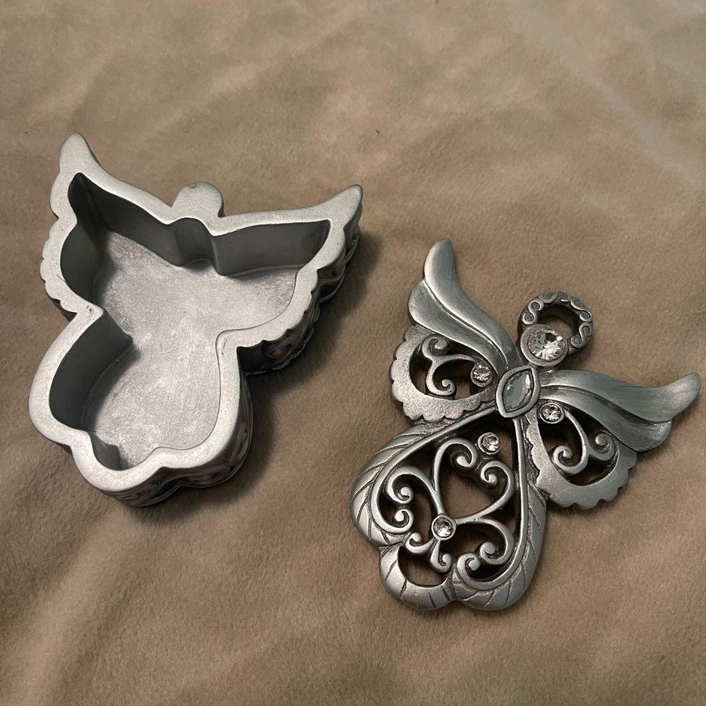 Silver Angel trinket box